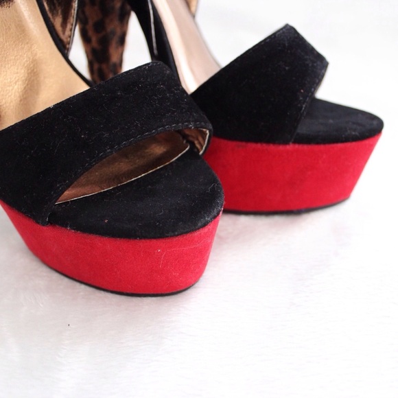 Promise Carlton Cheetah Colorblock Platform Heels - Picture 7 of 7